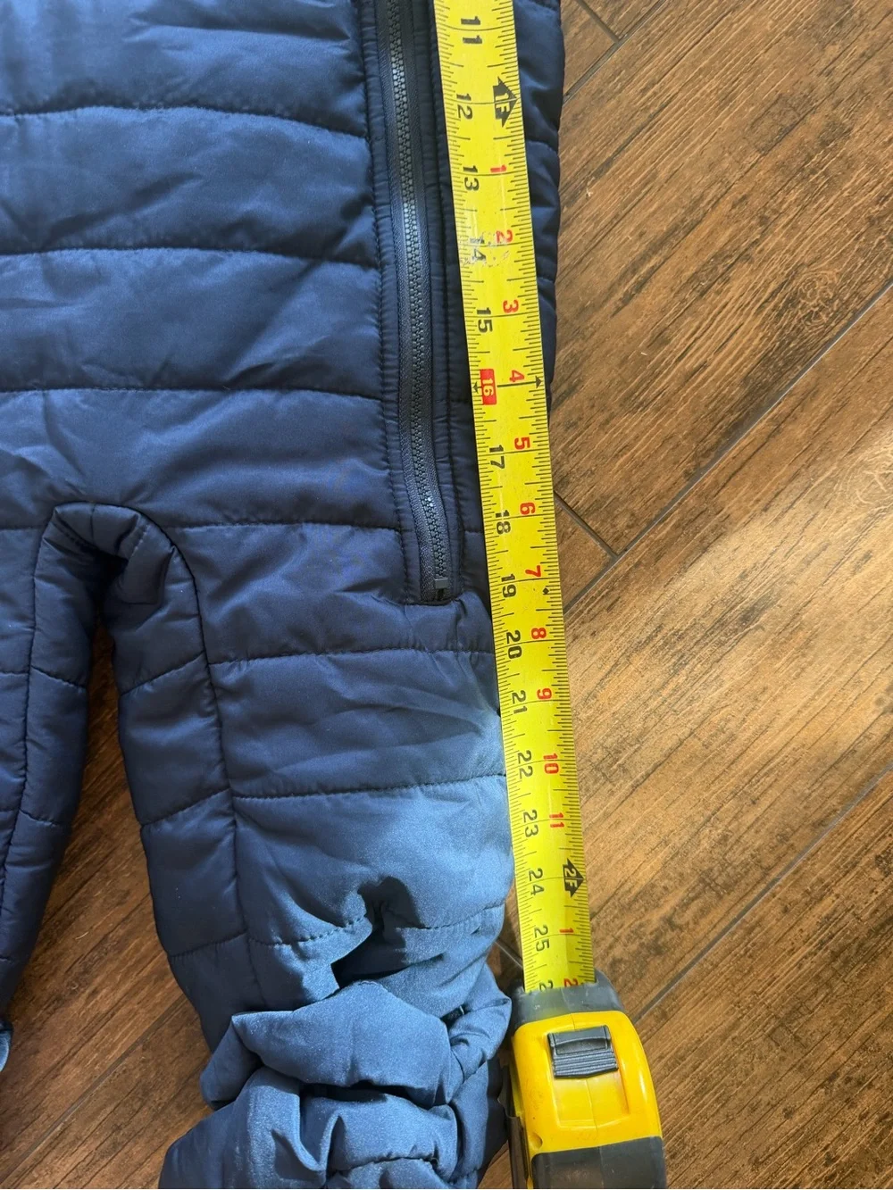 First Impressions Infant Navy Quilted Snowsuit Bunting dual-zipper NWT 18 mo